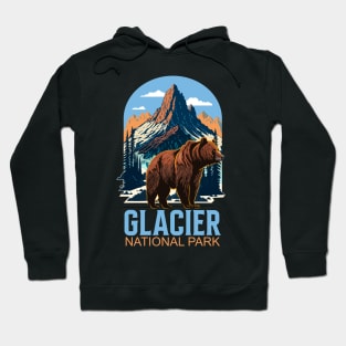 Glacier National Park Montana Grizzly Bear Hoodie